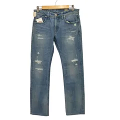 ヤヌーク YANUK MICHEL ダメージ加工ストレートデニムパンツ メンズ US：32-33 