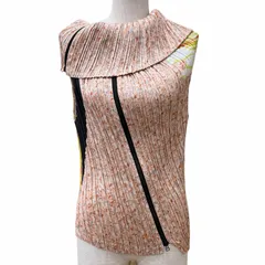 極美品★ISSEY MIYAKE イッセイミヤケ 23SS IM31FJ681 TANGIBLE PLEATS 総柄 ZIP UP トップス マルチ 2 日本製 正規品 レディースのサムネイル