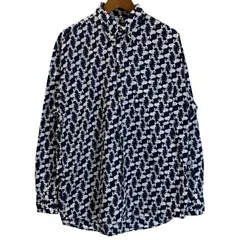 【中古】　ICEBERG　柄シャツ　長袖　トップス　ボタンダウン　胸ポケット　総柄　キャラクター　スヌーピー　イタリア製　古着　/1156のサムネイル