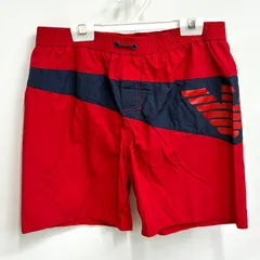 【エンポリオ アルマーニ EMPORIO ARMANI】水着 スイムウェア 海パン レッド×ネイビー