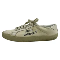 SAINT LAURENT PARIS(サンローランパリ) スニーカー 38 レディース 529016 アイボリー×白 ダメージ加工 レザーのサムネイル