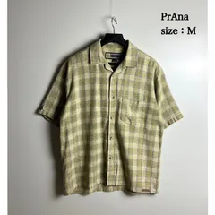 PrAna 00s INDIA made cotton BOX shirts M プラナ チェック 開襟 半袖シャツ ボックスシルエット 希少 アウトドア クライミングのサムネイル