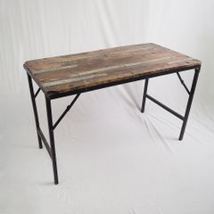 ヴィンテージ風 ウッドアイアンテーブル 7/20まで出品 - メルカリ