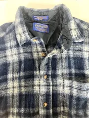 90-00s USA メキシコ製 Pendleton ペンドルトン ボードシャツ  XLサイズ BULE ブルー シャドウ ウールシャツ チェック柄 長袖のサムネイル