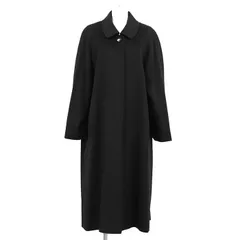 SALE【極美品】BALMAIN バルマン バルマカーンコート カシミヤ100% サイズ 13 レディース メルトン ステンカラー ロゴボタン シルク100%ライニング アウター ブラック 黒 日本製のサムネイル