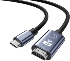 HDMI Type-C to HDMI ケーブル 1.8m【4K 対応 HDR対応/DP Altモード対応機種のみ使用可能】USB CタイプC HDMI変換ケーブル ケーブル iPhone 17 Pro Max 17 Pro 17/16/15