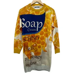 MOSCHINO(モスキーノ) ワンピース サイズI 36 レディース美品  - イエロー×オレンジ×マルチ クルーネック/長袖/ミニ/ニットのサムネイル