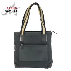 GUCCI グッチ シェリーライン ブラック 黒 GGキャンバス/レザー 019 0402 トートバッグ ハンドバッグ レディース 601290【中古】