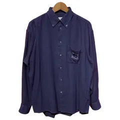 【中古】　ICEBERG　プレーンシャツ　長袖　トップス　レギュラーカラー　胸ポケット　ディズニー　ミッキー　刺しゅう　イタリア製　古着　/1156のサムネイル