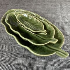 Siam Celadon サイアムセラドン 皿 2枚セット リーフ型 陶器 - メルカリ