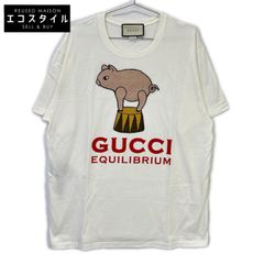 GUCCI ベア Tシャツ 玉乗り 刺繍 半袖 ロゴ ホワイト - メルカリ