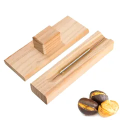 新品 栗むき器 栗クリップ くりむき器 木製 高い効率 使い方が簡単 多機能 栗の殻を素早く割る 蓮の実/ゴゴニョ/水栗/ナッツ 皮をむく用 栗剥き 皮むき器のサムネイル
