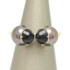 【楠本質店/元住吉】タサキ/TASAKI　K18　リベリオン リング　ブラックパール8.5mm/ブラックスピネル　11-12号位【中古】のサムネイル