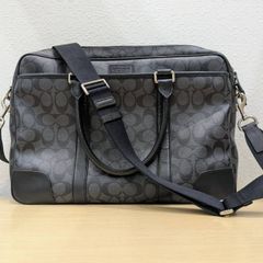 美品 コーチ メトロポリタン ブリーフケース 2way 黒 シグネチャー