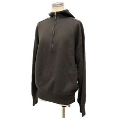 BURBERRY バーバリー ハーフジップ パーカー LGサイズ ウール ブラウン 