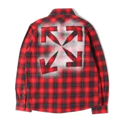 OFF-WHITE オフホワイト シャツ レッド×グレー サイズ:M | 20AW ステンシル アロー チェック フランネルシャツ (STENCIL FLANNEL CHECK SHIRT) | トップス カジュアルシャツ | イタリア製【メンズ】【中古】のサムネイル