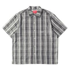 stussy CRINKLED CHECK SS SHIRT サイズ:S - メルカリ