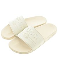 美品】 グッチ サンダル 27cm相当 チェック柄 ファー付き マーモント