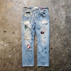 COMME des GARCONS HOMME PLUS 18aw アメコミ プリント 寅壱パンツ S