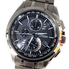 極美品】シチズン アテッサ AT8165-51E チタン ブラック 箱付 - メルカリ