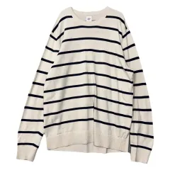 GAP ストライプ クリーム コットン ニット Lのサムネイル