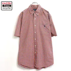 00s RALPH LAUREN チェック柄 ボタンダウン 半袖シャツ メンズ 表記Lサイズ