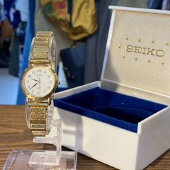 MP368) ジャンク SEIKO Spirit 1FZ1-OH70 QUARTZ ゴールドカラー 箱付 