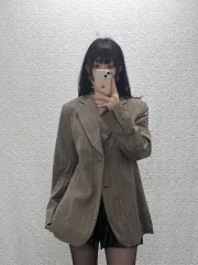 Vivienne Westwood ヴィヴィアン・ウエストウッド ストライプ ブラウン ブレーザー 50 C11881のサムネイル
