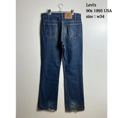 Levi's 90s 1995 USA vintage 517 circleR w34 リーバイス アメリカ製 デニムパンツ 95年 ボタン裏522 サークルR オレンジタブ ヴィンテージ フルレングス