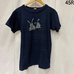 フォーティーファイブアールピーエム 藍染Tシャツ うさぎ インディゴ