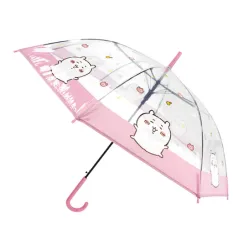 ちいかわ クリア 透明 手動 長傘 60cm (ピンク)のサムネイル