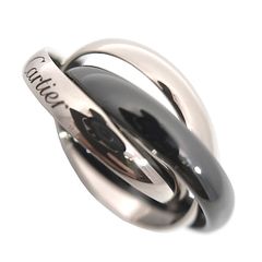 Cartier トリニティリング Au750 セラミック 61 9.7 - メルカリ