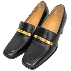 HERMES ケリー ローファー パンプス ブラック 35 aq12979 - メルカリ