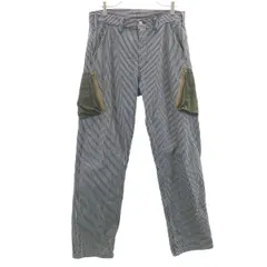 KOJIMA GENES OVER ALLS 児島ジーンズ 日本製 ヒッコリーデニム カーゴパンツ W34 ネイビー メンズ 古着のサムネイル