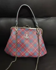 VIVIENNE WESTWOOD ヴィヴィアン・ウエストウッド クラッチバッグ ショルダーバッグ PURPLE パープル レッド レッド シルバーのサムネイル