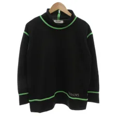 パーソンズ PERSON'S トレーナー Tシャツ カットソー 長袖 ハイネック ロゴ M グリーン ブラック /FFのサムネイル