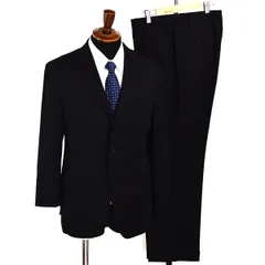 azabu tailor 伊製生地 REDA 3つボタン シングルスーツ S AB3 ブラック 無地 総裏地仕上げ 春秋 合物 袖口4つ釦 開き見せ 6UE006 【送料無料】【中古】【メンズビジネス】202605のサムネイル