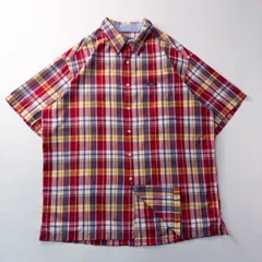 ビンテージ古着CHAPS マドラスチェック ロゴ アメカジ トラッド 総柄シャツ