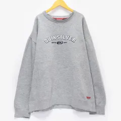 QUIKSILVER クイックシルバー スウェット トレーナー メンズ L グレー アーチロゴ ワッペン 刺繍 Vガゼット サーフ オールド ヴィンテージ 古着 90s 00s "のサムネイル