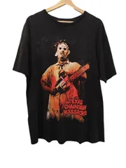 悪魔のいけにえ THE TEXAS CHAINSAW MASSACRE プリントTシャツ size:XL ブラックのサムネイル