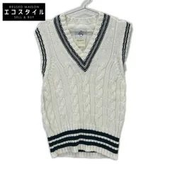 Brooks Brothers　ブルックスブラザーズ　ホワイト ケーブルニット ニットベスト　BB1のサムネイル