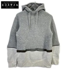 sacai　サカイ　20AW 20-02409M グレー×ホワイト コットン デタッチャブルスリーブ2トーンフーディ　1のサムネイル
