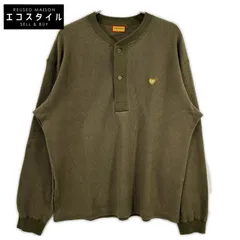 HUMAN MADE　ヒューマンメイド　HM31CS020 カーキ HENLEY NECK SHIRT ヘンリーネックシャツ　Lのサムネイル