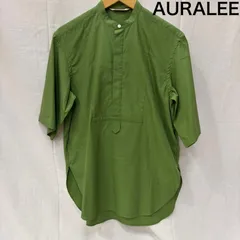 オーラリー WASHED FINX TWILL HALF SLEEVED P/O SHIRT green SIZE:0 レディース 0 ISItems【USED】【古着】【中古】50160264のサムネイル
