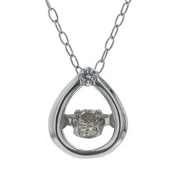 pt900 0.20ct 0.07ctダンシングストーン ダイヤネックレス 雫型 - メルカリ