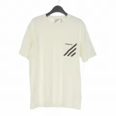 アディダス adidas Pakaian  スリーストライプポケットTシャツ カットソー 半袖 M ホワイト 白 270003