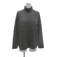 マッキントッシュ ロンドン MACKINTOSH LONDON カットソー 38 黒 ブラック 白 ホワイト ボーダー柄 タートルネック 長袖 /NU ■GY06のサムネイル