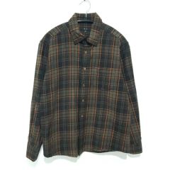 極美品】AIGLE チェック柄 長袖シャツ ブラウン系 S - メルカリ