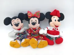ぬいぐるみ ミッキー＆ミニー 3点セット ディズニーストア 正月 クリスマス 限定品 景品 当時物_Y5679