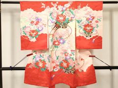 大塚呉服店×うさぎ小町コラボ ペルシャ紋半幅帯 コーラルシュガー
